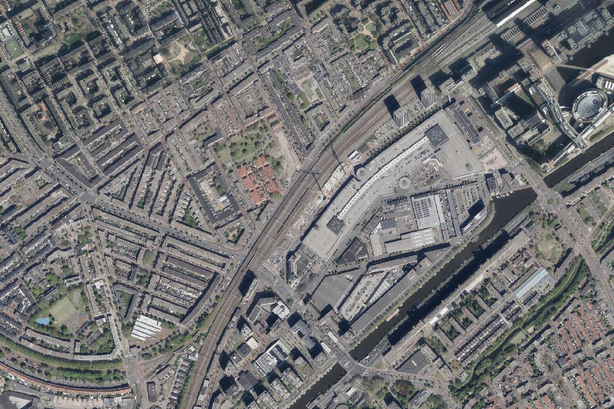 Luchtfoto van 's-Gravenhage (gemeente) van bovenaf, rond een bouwlocatie met 1.361 woningen